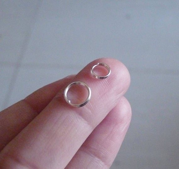 Double Jump Rings, Split Rings, 4mm/5mm/6mm/8mm/10mm Silver Plated Color Split Jump Rings, Clasp Connector, Coiled Jump Rings, Metal Rings