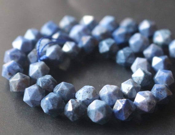 Natural Faceted Dumortierite Star Cut Nugget Beads,6mm/8mm/10mm/12mm Beads Supply,15 Inches One Starand
