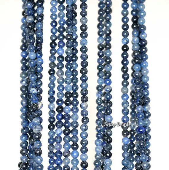 2mm African Blue Dumortierite Gemstone Blue Round 2mm Loose Beads 16 Inch Full Strand (90149645-170-e)
