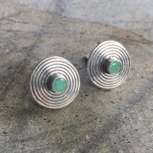 Shop Emerald Earrings! Natural Emerald Studs, Natural Emerald, Vintage Emerald Earrings, May Birthstone, May Earrings, Infinity Earrings, Solid Silver, Pure Silver | Natural genuine Emerald earrings. Buy crystal jewelry, handmade handcrafted artisan jewelry for women.  Unique handmade gift ideas. #jewelry #beadedearrings #beadedjewelry #gift #shopping #handmadejewelry #fashion #style #product #earrings #affiliate #ad