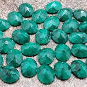 Shop Emerald Stones & Crystals! 10mm by 8mm Emerald Faceted Oval Loose Stone | Natural genuine stones & crystals in various shapes & sizes. Buy raw cut, tumbled, or polished gemstones for making jewelry or crystal healing energy vibration raising reiki stones. #crystals #gemstones #crystalhealing #crystalsandgemstones #energyhealing #affiliate #ad
