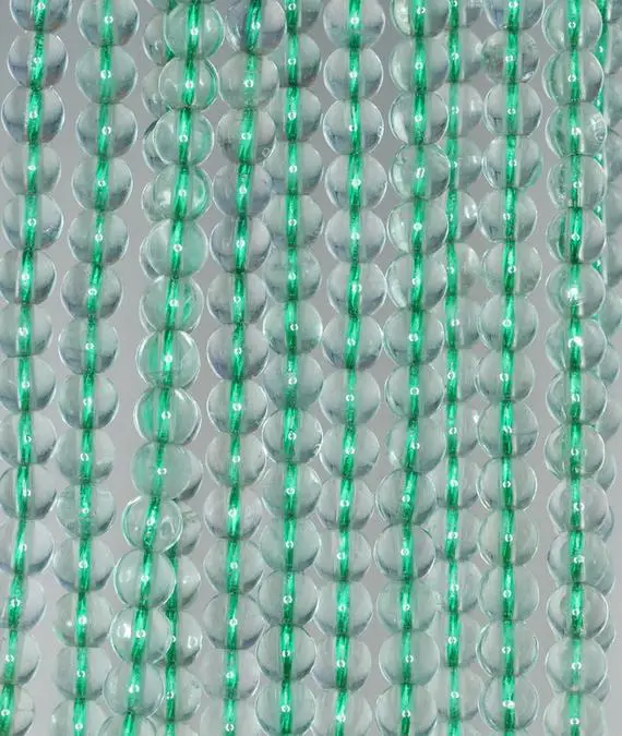 5mm Green Fluorite Gemstone Grade A Round Loose Beads 15.5 Inch Full Strand (90187785-684)