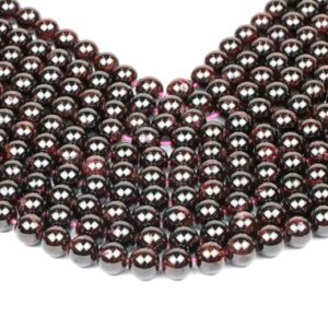 Shop Garnet Round Beads! Garnet beads,semiprecious beads,round smooth beads,loose beads,diy beads,jewelry making,garnet gemstone – 16" Strand | Natural genuine round Garnet beads for beading and jewelry making.  #jewelry #beads #beadedjewelry #diyjewelry #jewelrymaking #beadstore #beading #affiliate #ad