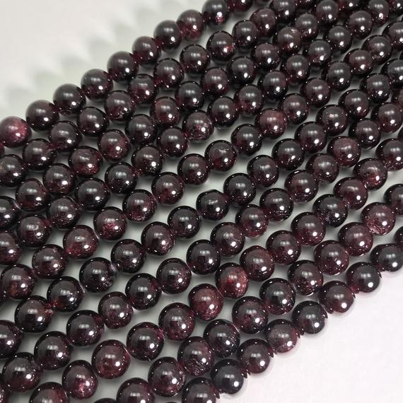 Natural Garnet Smooth Round Beads Size Vary 6mm/8mm/10mm/12mm, A Grade Garnet Beads, Gemstone Beads,birthstone Beads, Gifts Beads.
