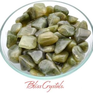 Shop Tumbled Garnet Crystals & Pocket Stones! 1 GROSSULARITE Olive Tumbled Stone aka Green Garnet Healing Crystal and Stone for Relaxation #GT16 | Natural genuine stones & crystals in various shapes & sizes. Buy raw cut, tumbled, or polished gemstones for making jewelry or crystal healing energy vibration raising reiki stones. #crystals #gemstones #crystalhealing #crystalsandgemstones #energyhealing #affiliate #ad