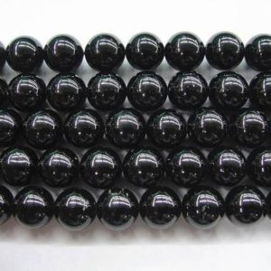 Shop Black Tourmaline Round Beads! Genuine Black Tourmaline  4mm – 18mm  Round Natural Grade A Beads 15 inch Jewelry Supply Bracelet Necklace Material Support | Natural genuine round Black Tourmaline beads for beading and jewelry making.  #jewelry #beads #beadedjewelry #diyjewelry #jewelrymaking #beadstore #beading #affiliate #ad