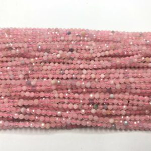 Shop Morganite Faceted Beads! Genuine Faceted Multicolor Morganite 2mm – 4mm Round Cut Natural Pink Loose Gemstone Beads 15 inch Jewelry Supply Bracelet Necklace Material | Natural genuine faceted Morganite beads for beading and jewelry making.  #jewelry #beads #beadedjewelry #diyjewelry #jewelrymaking #beadstore #beading #affiliate #ad