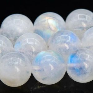 Grade AA Rainbow Moonstone Beads Blue Flash Round Genuine Natural Gemstone 3mm 4mm 5mm 6mm 7mm 8mm | Natural genuine round Rainbow Moonstone beads for beading and jewelry making.  #jewelry #beads #beadedjewelry #diyjewelry #jewelrymaking #beadstore #beading #affiliate #ad