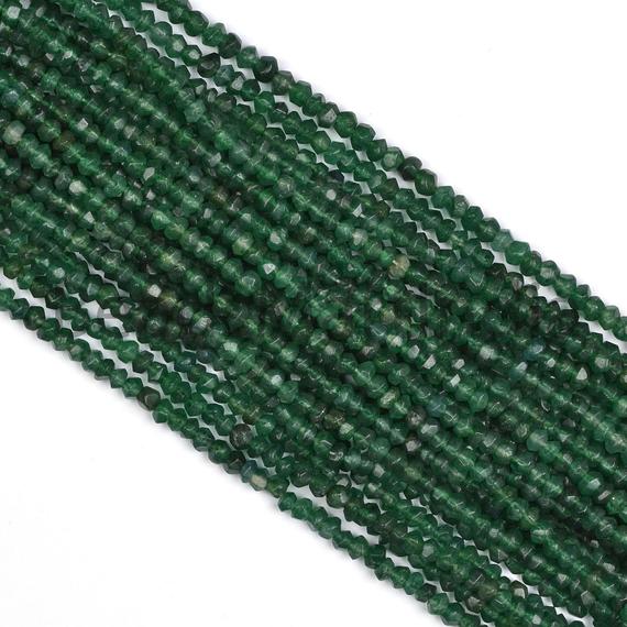 4.50-5 Mm Green Aventurine Faceted Rondelle Beads, Aventurine Beads, Green Aventurine Beads,green Aventurine Rondelle Beads, Rondelle Beads