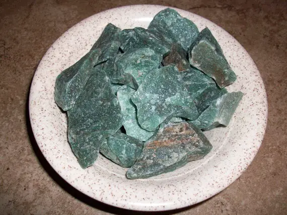 Green Aventurine Flat Raw Crystals