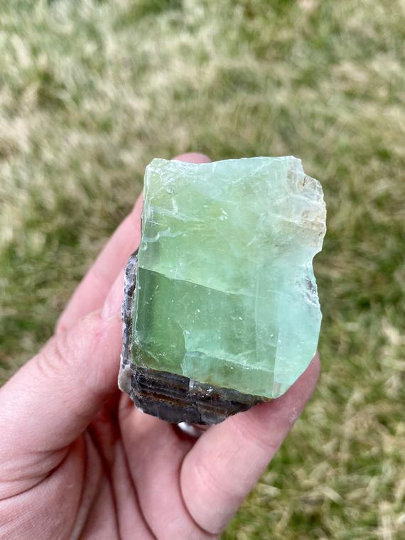 Green Calcite Stone (1" - 3") - Rough Green Calcite Crystal - Green Calcite Chunk - Raw Green Calcite Crystal - Natural Green Calcite Raw