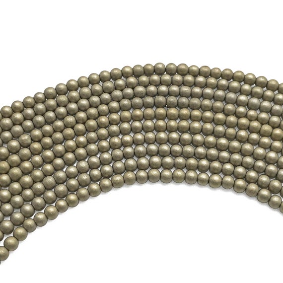 Matte Gold Hematite Round Beads, Hematite Jewelry, 2mm, 3mm, 4mm