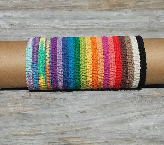 Hemp Bracelet, Surfer Style Stacking Bracelets
