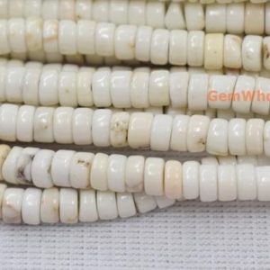 Shop Howlite Beads! 15.5" 2x4mm White howlite tube, High quality Ivory color DIY beads, white beige color semi-precious stone, Ivory color stone heshi beads | Natural genuine beads Howlite beads for beading and jewelry making.  #jewelry #beads #beadedjewelry #diyjewelry #jewelrymaking #beadstore #beading #affiliate #ad