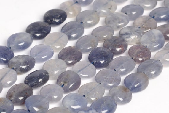 Genuine Natural Light Color Iolite Loose Beads Grade A Pebble Nugget Shape 8-10mm