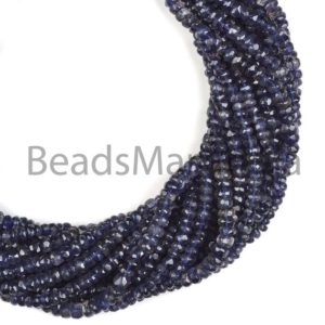 Shop Iolite Faceted Beads! 5-6MM Iolite Faceted rondelle Beads, Iolite  Faceted Gemstone Beads, Iolite rondelle Beads, Iolite Faceted Beads, Iolite Beads,AA Quality | Natural genuine faceted Iolite beads for beading and jewelry making.  #jewelry #beads #beadedjewelry #diyjewelry #jewelrymaking #beadstore #beading #affiliate #ad