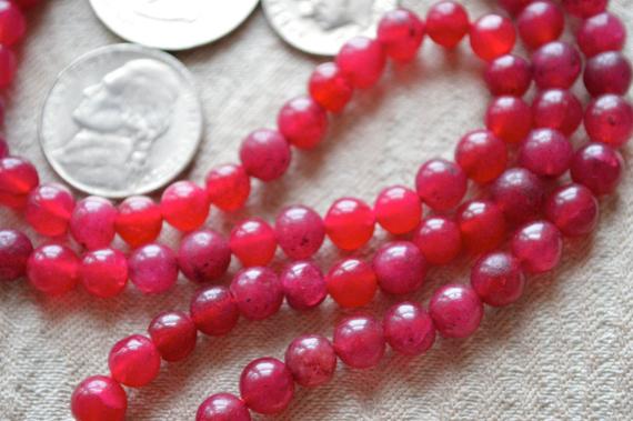 Manifestation Mala Beads - Red Jade Handmade Necklace -blessed & Energized Karma Nirvana Meditation 6-7 Mm Prayer Beads For Awakening Ch
