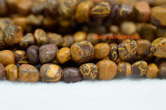15.5" 3~5mm Natural Elephant Skin Jasper Pebbles Beads, Small Elephant Skin Jasper Pebbles, Elephant Skin Potato Beads, Small Nugget Beads