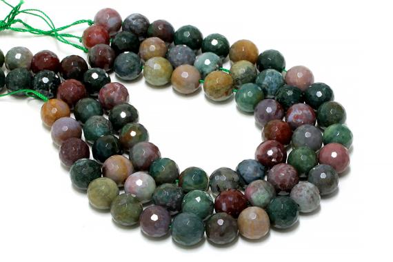 Round Faceted Beads,jasper Beads,fancy Jasper Stones,unique Beads,colorful Beads,sparkling Beads,diy Beads Supplies - 16" Full Strand