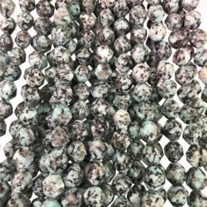 Shop Jasper Faceted Beads! 10mm Matte Green Imperial Jasper Beads, Sea Sediment Jasper Beads, Round Gemstone Beads, Wholesale Beads | Natural genuine faceted Jasper beads for beading and jewelry making.  #jewelry #beads #beadedjewelry #diyjewelry #jewelrymaking #beadstore #beading #affiliate #ad