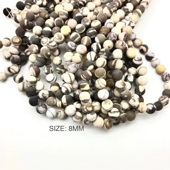 Australia Jasper Matte 8mm, Zebra Jasper, Matte Beads, 10mm Beads, Zebra Jewelry, Zebra Jasper Beads, Jasper Beads For Necklace, Gifts.