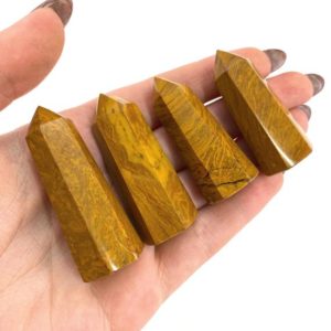 Shop Jasper Points & Wands! Yellow Jasper Point, yellow jasper tower, crystal point, yellow crystal, yellow jasper, jasper | Natural genuine stones & crystals in various shapes & sizes. Buy raw cut, tumbled, or polished gemstones for making jewelry or crystal healing energy vibration raising reiki stones. #crystals #gemstones #crystalhealing #crystalsandgemstones #energyhealing #affiliate #ad