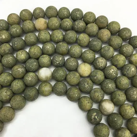 8mm Matte Green Jasper Beads, Round Gemstone Beads, Wholesale Beads