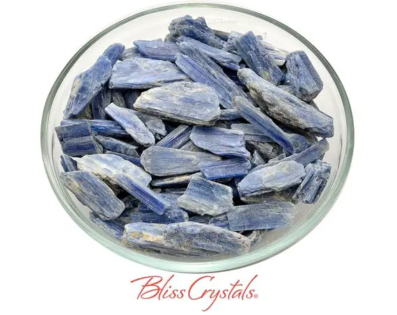 2 Oz Blue Kyanite Bulk Rough Blades Small Mixed Sizes For Crafting Healing Crystal And Stone Throat Chakra #bk45
