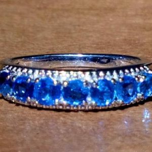 Shop Kyanite Rings! AA quality blue Kyanite band ring UK size L | Natural genuine Kyanite rings, simple unique handcrafted gemstone rings. #rings #jewelry #shopping #gift #handmade #fashion #style #affiliate #ad