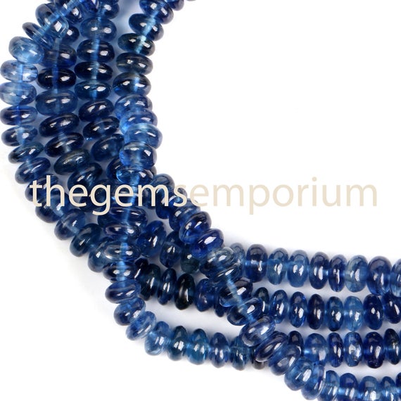 Kyanite Plain Smooth Rondelle Beads, 4-6mm Kyanite Plain Rondelle Beads, Kyanite Smooth Rondelle Beads, Kyanite Rondelle Beads, Kyanite Bead