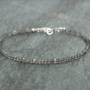 Labradorite Bracelet, Labradorite Jewelry, Blue Flash, Layering, Stacking, Gemstone Jewelry | Natural genuine Labradorite bracelets. Buy crystal jewelry, handmade handcrafted artisan jewelry for women.  Unique handmade gift ideas. #jewelry #beadedbracelets #beadedjewelry #gift #shopping #handmadejewelry #fashion #style #product #bracelets #affiliate #ad