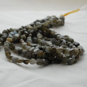Shop Labradorite Chip & Nugget Beads! High Quality Grade A Natural Labradorite Semi-Precious Gemstone Tumbled Stone Nugget Pebble Beads – 5mm – 8mm – 15" strand | Natural genuine chip Labradorite beads for beading and jewelry making.  #jewelry #beads #beadedjewelry #diyjewelry #jewelrymaking #beadstore #beading #affiliate #ad