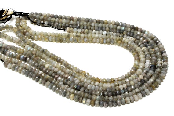 Small Rondelle Beads,labradorite Beads,genuine Labradorite Beads,diy Beads,beading Craft Supplies,gemstone Beads - 16" Full Strand