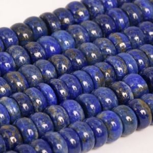 Shop Lapis Lazuli Rondelle Beads! Genuine Natural Deep Blue Lapis Lazuli Loose Beads Afghanistan Grade A Rondelle Shape 8×3-7mm | Natural genuine rondelle Lapis Lazuli beads for beading and jewelry making.  #jewelry #beads #beadedjewelry #diyjewelry #jewelrymaking #beadstore #beading #affiliate #ad