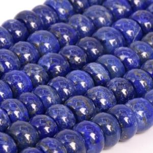 Shop Lapis Lazuli Rondelle Beads! Genuine Natural Deep Blue Lapis Lazuli Loose Beads Afghanistan Grade A Rondelle Shape 10×5-8mm | Natural genuine rondelle Lapis Lazuli beads for beading and jewelry making.  #jewelry #beads #beadedjewelry #diyjewelry #jewelrymaking #beadstore #beading #affiliate #ad