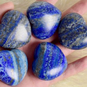 Shop Lapis Lazuli Shapes! Large Lapis Lazuli Puffy Heart | Natural genuine stones & crystals in various shapes & sizes. Buy raw cut, tumbled, or polished gemstones for making jewelry or crystal healing energy vibration raising reiki stones. #crystals #gemstones #crystalhealing #crystalsandgemstones #energyhealing #affiliate #ad