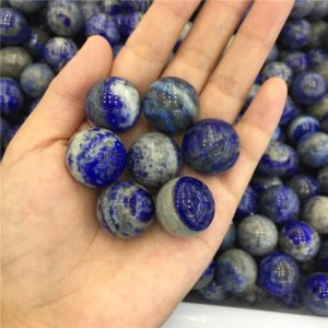 Shop Lapis Lazuli Shapes! Lapis Lazuli Small Crystal Ball Sphere | Natural genuine stones & crystals in various shapes & sizes. Buy raw cut, tumbled, or polished gemstones for making jewelry or crystal healing energy vibration raising reiki stones. #crystals #gemstones #crystalhealing #crystalsandgemstones #energyhealing #affiliate #ad