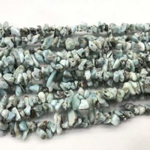 Shop Larimar Chip & Nugget Beads! Natural Blue Larimar 5 – 8mm Chips Genuine Loose Nugget Beads 34 inch Jewelry Supply Bracelet Necklace Material Support Wholesale | Natural genuine chip Larimar beads for beading and jewelry making.  #jewelry #beads #beadedjewelry #diyjewelry #jewelrymaking #beadstore #beading #affiliate #ad