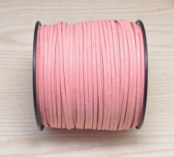 Leather Cord(2.5mm),100yards Flat Faux Suede Cord,leather String Cord Supply,bracelet Necklace Making,faux Vegan Suede Lace Jewelry S03#
