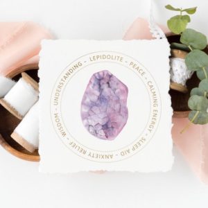 Lepidolite Crystal Card – Crystal Meaning – Printable File – Jewelry Display Card – Gift Box Insert – Package Insert | Shop jewelry making and beading supplies, tools & findings for DIY jewelry making and crafts. #jewelrymaking #diyjewelry #jewelrycrafts #jewelrysupplies #beading #affiliate #ad