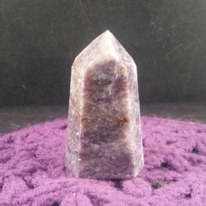 Shop Lepidolite Points & Wands! Lepidolite Obelisk Polished Point Healing Stones Large Tower Crystal Self Standing Crystal purple sparkly lithium inclusion | Natural genuine stones & crystals in various shapes & sizes. Buy raw cut, tumbled, or polished gemstones for making jewelry or crystal healing energy vibration raising reiki stones. #crystals #gemstones #crystalhealing #crystalsandgemstones #energyhealing #affiliate #ad