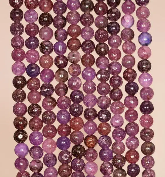 4mm Mauve Lepidolite Gemstone Grade Aaa Light Purple Round 4mm Loose Beads 16 Inch Full Strand (90146594-161)