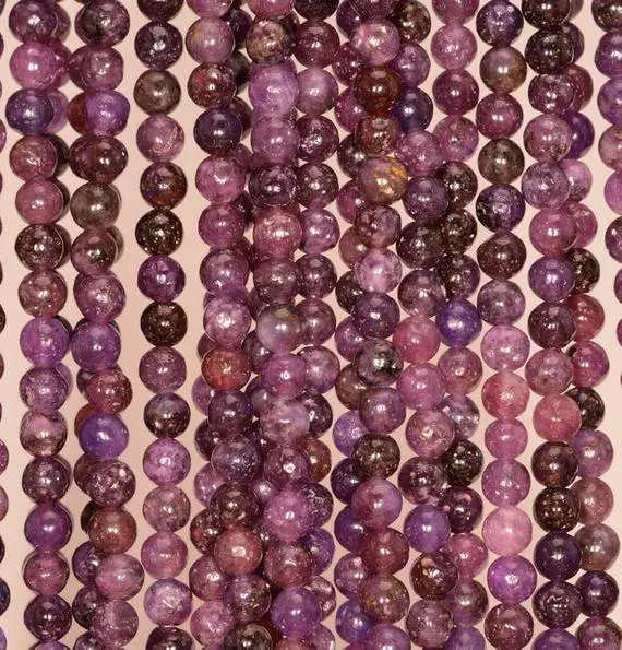 4mm Mauve Lepidolite Gemstone Grade Aaa Light Purple Round 4mm Loose Beads 16inch Full Strand (90146594-161)