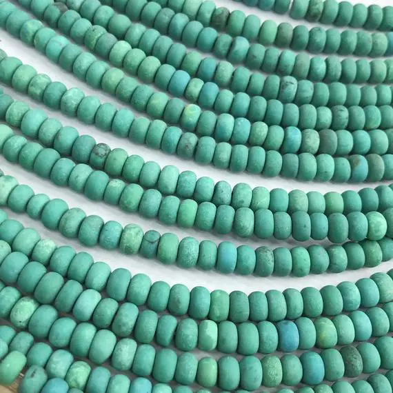 Matte Turquoise Rondelle Beads ,gemstone Loose Beads 8x5mm