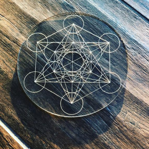 Metatron's Cube Acrylic Crystal Grid- Crystal Grid- Metatron's Cube- Sacred Geometry- Crystal Grid- Acrylic Grid- Metatron's Grid