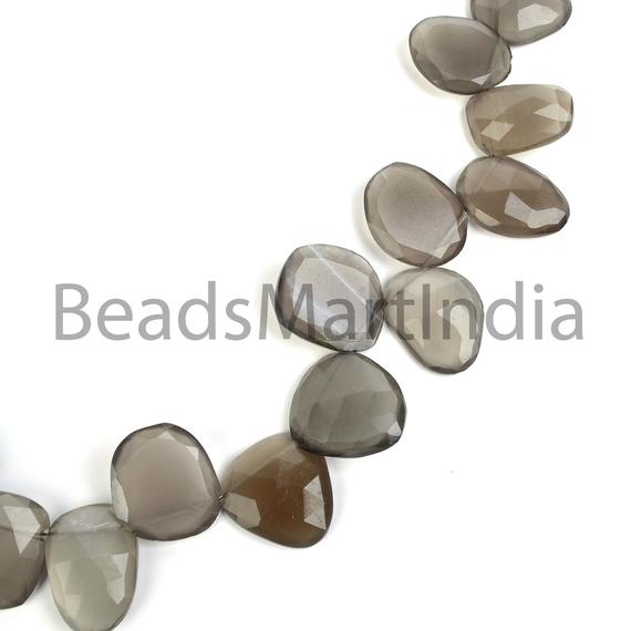 Gray Moonstone Faceted Table Cut Nugget Beads, Gray Moonstone Nuggets Shape Beads, Faceted Gray Moonstone Natural Beads, Gray Moonstone