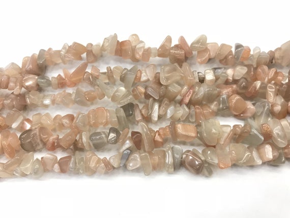 Natural Multicolour Moonstone 5-8mm Chips Genuine Loose Nugget Beads 34 Inch Jewelry Supply Bracelet Necklace Material Support