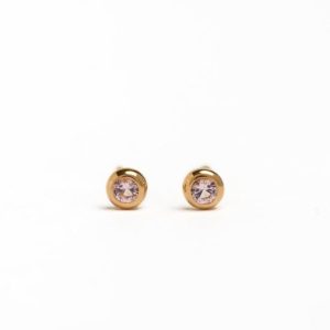 Shop Morganite Earrings! Tiny Stud Earrings – Gemstone Earrings – Minimal Stud Earrings – Birthstone Earrings – Small Stone Earrings – STD081 | Natural genuine Morganite earrings. Buy crystal jewelry, handmade handcrafted artisan jewelry for women.  Unique handmade gift ideas. #jewelry #beadedearrings #beadedjewelry #gift #shopping #handmadejewelry #fashion #style #product #earrings #affiliate #ad