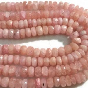 Shop Morganite Rondelle Beads! Morganite faceted Roundel 9Mm , Big Size faceted Roundel , Natural Morganite faceted Beads | Natural genuine rondelle Morganite beads for beading and jewelry making.  #jewelry #beads #beadedjewelry #diyjewelry #jewelrymaking #beadstore #beading #affiliate #ad