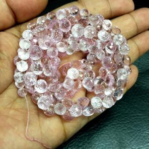 Shop Morganite Bead Shapes! Extremely Beautiful~~Very Rare Pink Morganite Color Faceted Onion Shape Beads Morganite Gemstone Beads Wholesale Gemstone Beads Top Quality | Natural genuine other-shape Morganite beads for beading and jewelry making.  #jewelry #beads #beadedjewelry #diyjewelry #jewelrymaking #beadstore #beading #affiliate #ad